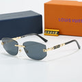 Louis vuitton Rimless Polygon Sunglasses with Monogram Details  68089 Mixed